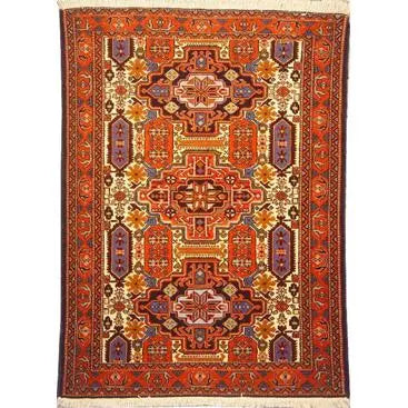 One Of The Kind Persian Ardabil Rug 5'1" x 3'7"